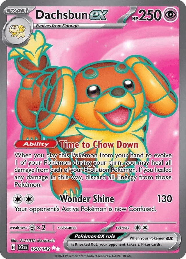 Carta Dachsbun ex 160/142 do set Stellar Crown — Pokémon TCG | Bynx