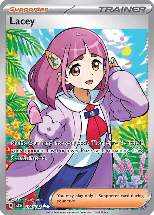 Carta Lacey 166/142 do set Stellar Crown — Pokémon TCG | Bynx