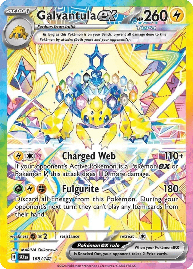 Carta Galvantula ex 168/142 do set Stellar Crown — Pokémon TCG | Bynx