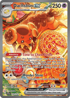 Carta Dachsbun ex 169 do set Stellar Crown — Pokémon TCG | Bynx