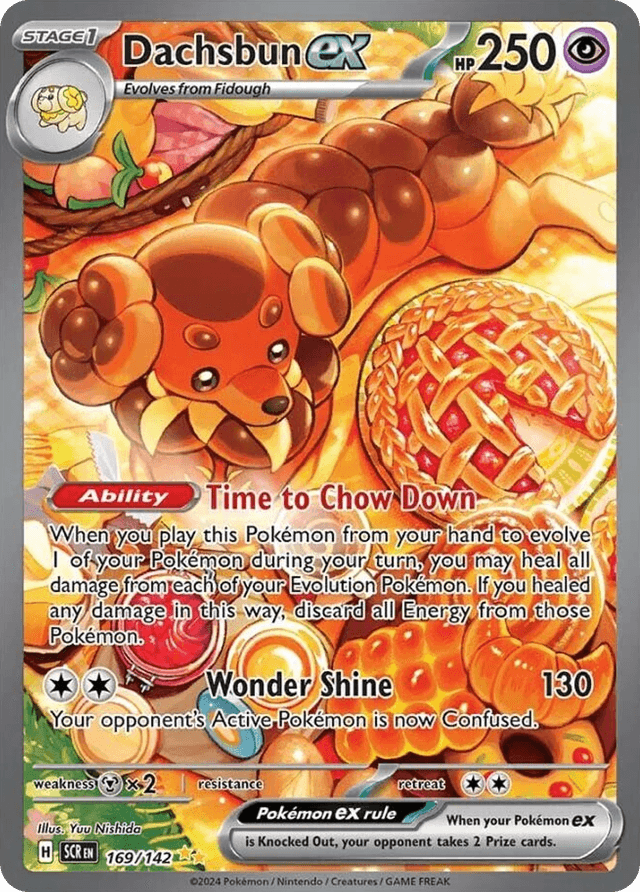 Carta Dachsbun ex 169/142 do set Stellar Crown — Pokémon TCG | Bynx