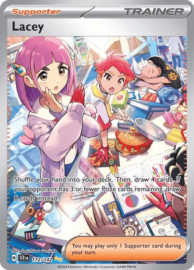 Carta Lacey 172/142 do set Stellar Crown — Pokémon TCG | Bynx
