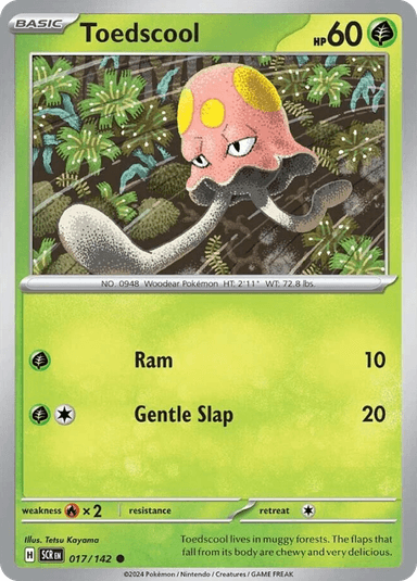 Carta Toedscool 17/142 do set Stellar Crown — Pokémon TCG | Bynx