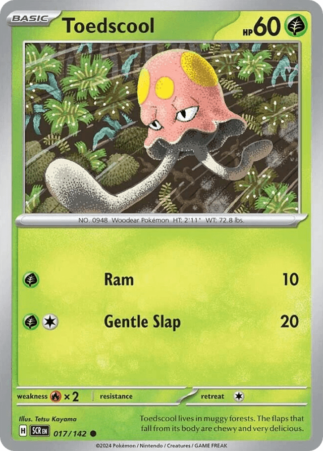 Carta Toedscool 17/142 do set Stellar Crown — Pokémon TCG | Bynx