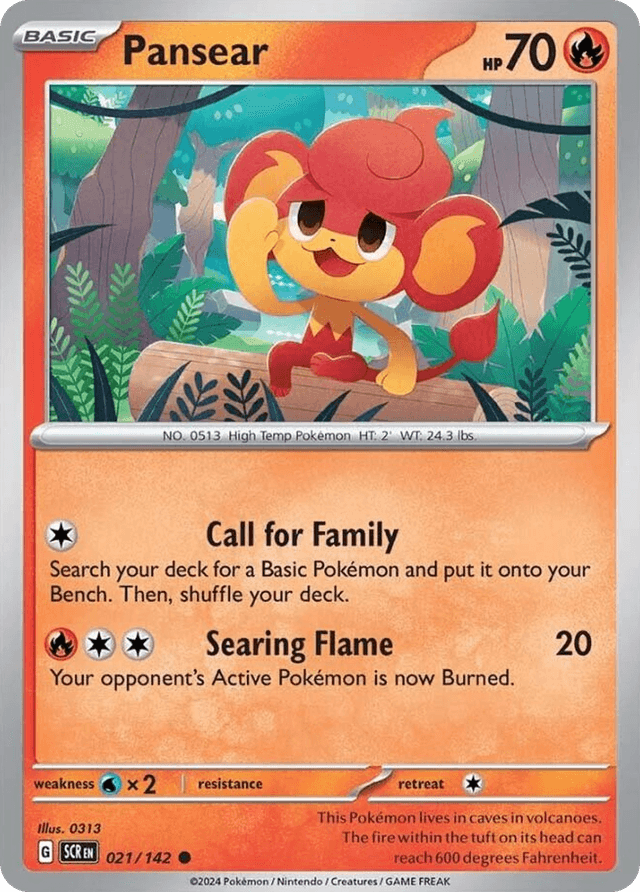 Carta Pansear 21/142 do set Stellar Crown — Pokémon TCG | Bynx
