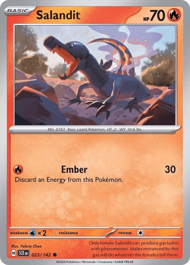 Carta Salandit 23/142 do set Stellar Crown — Pokémon TCG | Bynx
