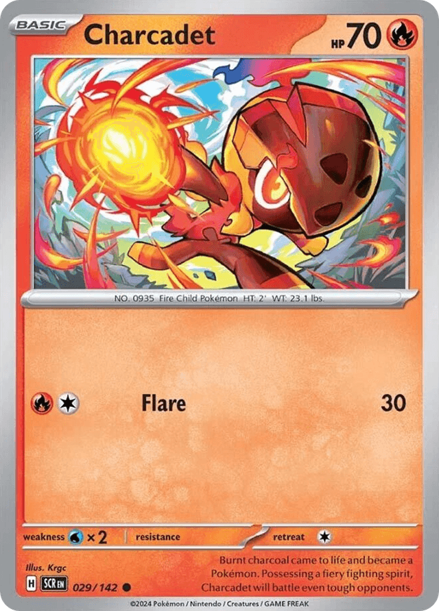 Carta Charcadet 29/142 do set Stellar Crown — Pokémon TCG | Bynx