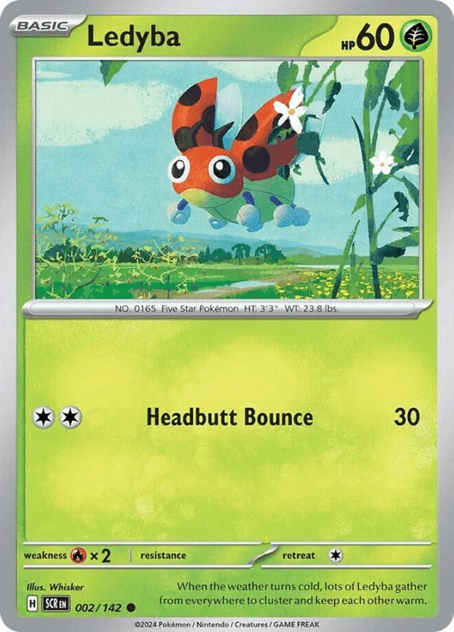 Carta Ledyba 2/142 do set Stellar Crown — Pokémon TCG | Bynx