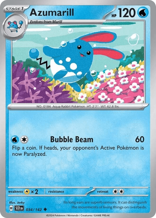 Carta Azumarill 34/142 do set Stellar Crown — Pokémon TCG | Bynx