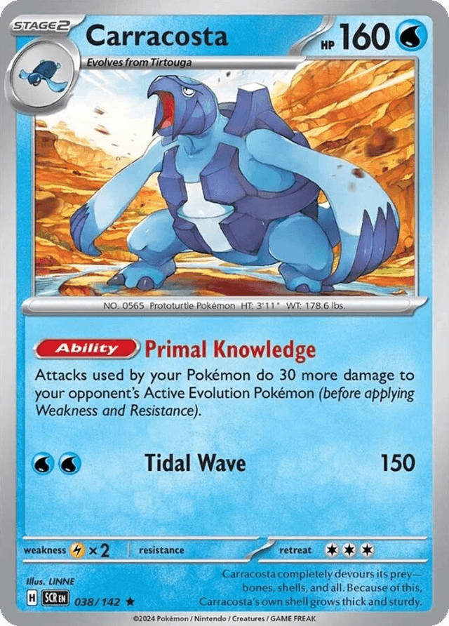 Carta Carracosta 38/142 do set Stellar Crown — Pokémon TCG | Bynx