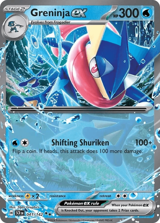Carta Greninja ex 41/142 do set Stellar Crown — Pokémon TCG | Bynx