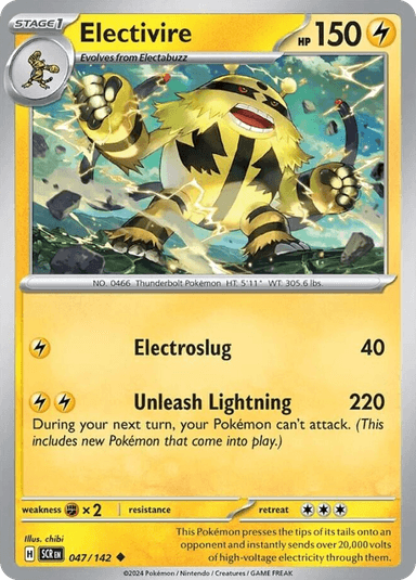 Carta Electivire 47/142 do set Stellar Crown — Pokémon TCG | Bynx