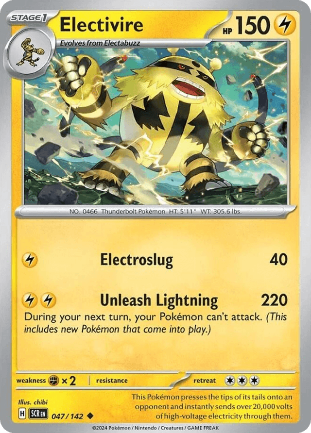 Carta Electivire 47/142 do set Stellar Crown — Pokémon TCG | Bynx