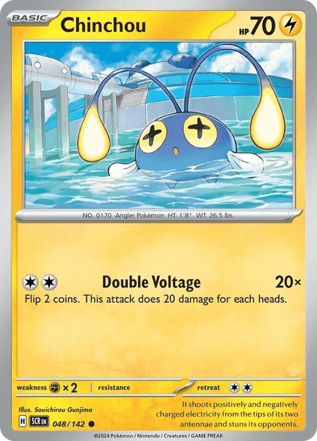 Carta Chinchou 48/142 do set Stellar Crown — Pokémon TCG | Bynx