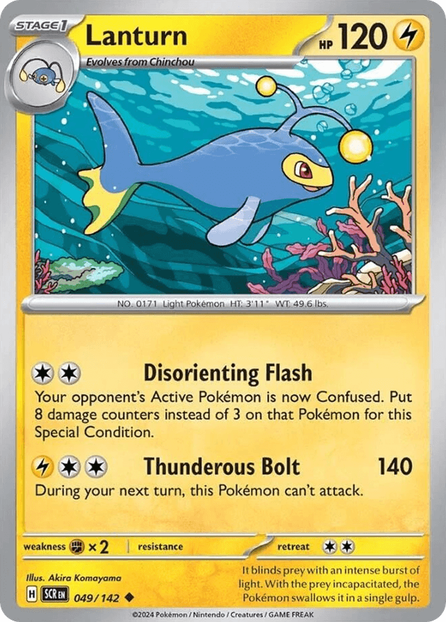 Carta Lanturn 49/142 do set Stellar Crown — Pokémon TCG | Bynx