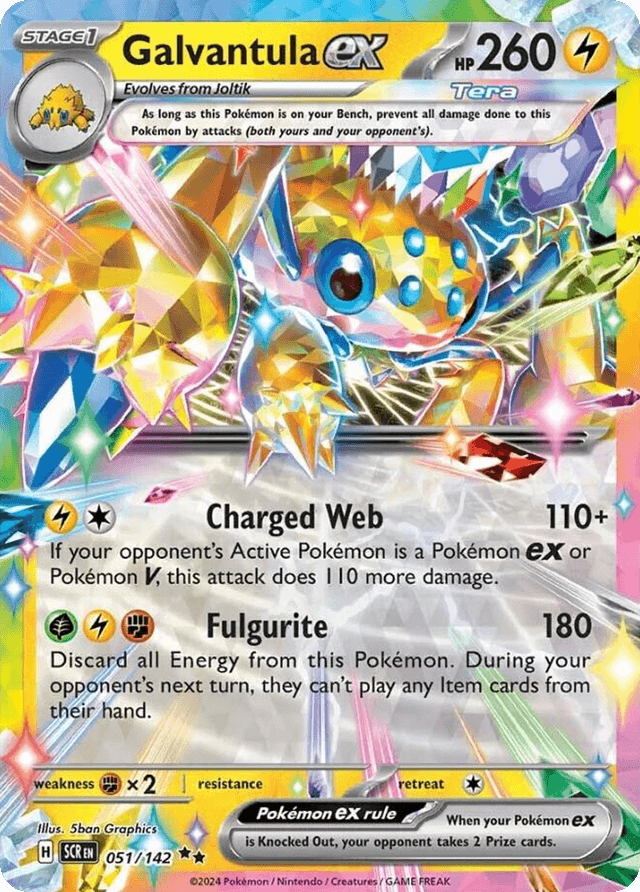 Carta Galvantula ex 51/142 do set Stellar Crown — Pokémon TCG | Bynx