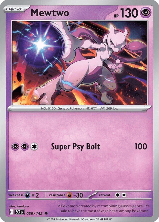 Carta Mewtwo 59/142 do set Stellar Crown — Pokémon TCG | Bynx