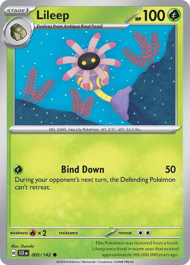 Carta Lileep 5/142 do set Stellar Crown — Pokémon TCG | Bynx