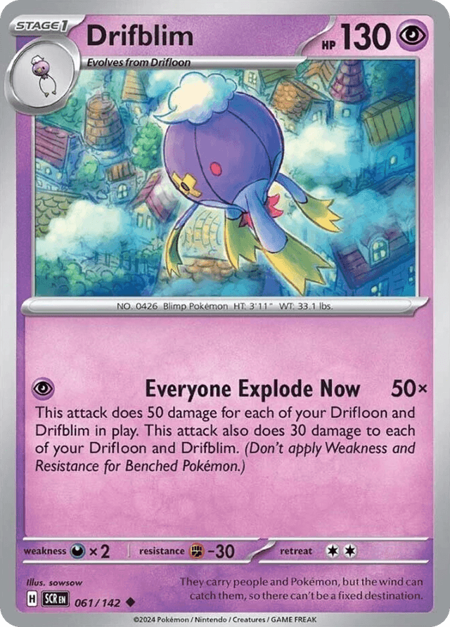 Carta Drifblim 61/142 do set Stellar Crown — Pokémon TCG | Bynx