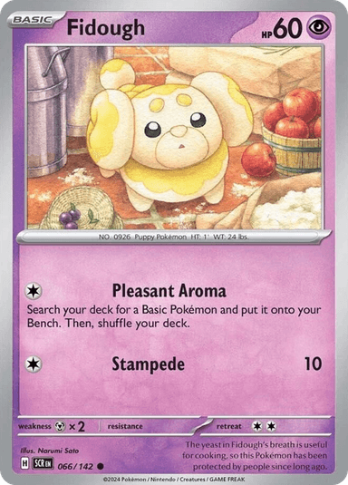 Carta Fidough 66/142 do set Stellar Crown — Pokémon TCG | Bynx