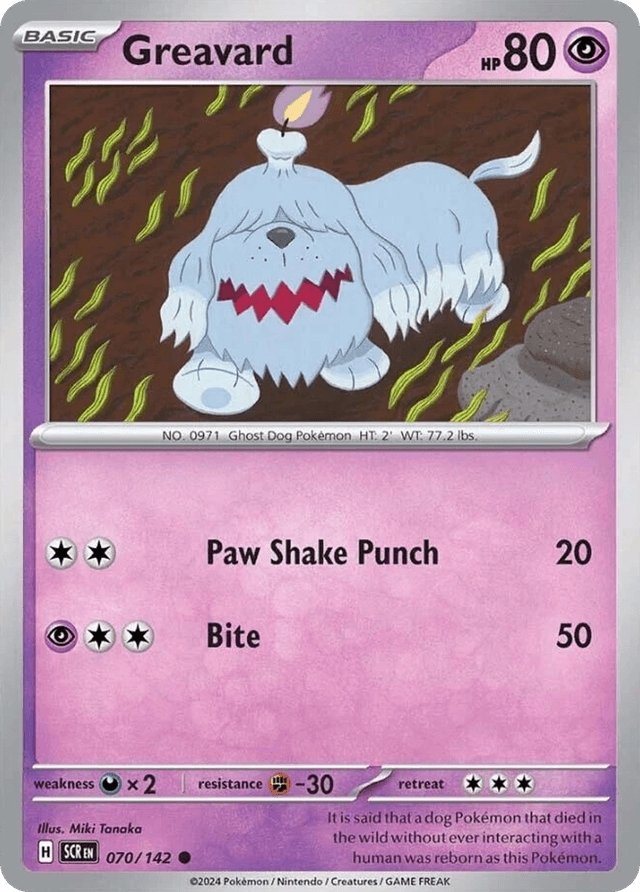 Carta Greavard 70/142 do set Stellar Crown — Pokémon TCG | Bynx