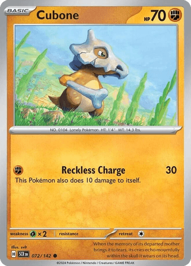 Carta Cubone 72/142 do set Stellar Crown — Pokémon TCG | Bynx