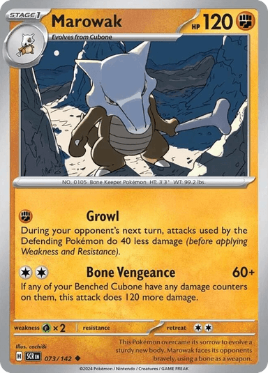 Carta Marowak 73/142 do set Stellar Crown — Pokémon TCG | Bynx