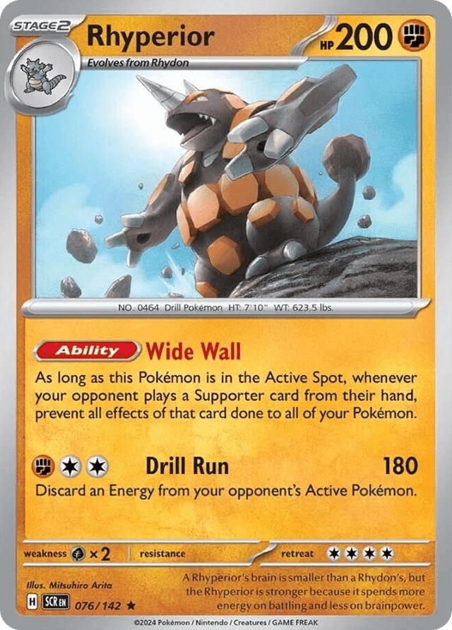 Carta Rhyperior 76/142 do set Stellar Crown — Pokémon TCG | Bynx