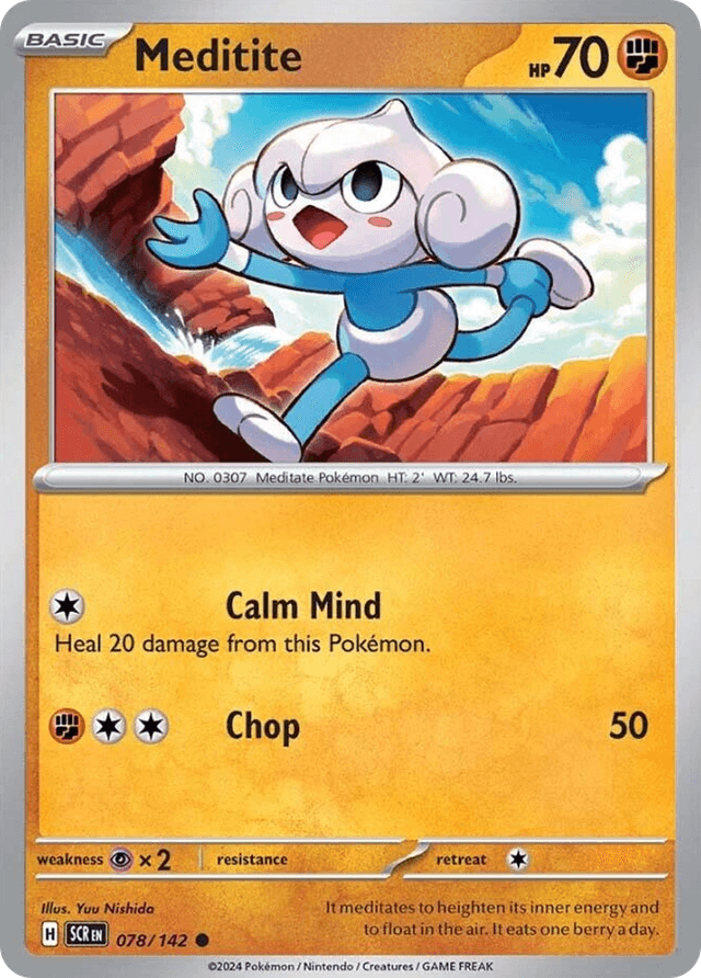 Carta Meditite 78/142 do set Stellar Crown — Pokémon TCG | Bynx