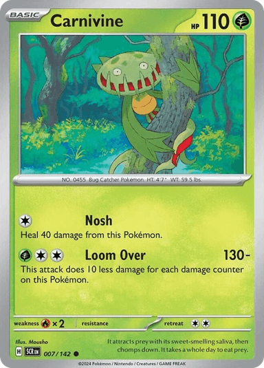 Carta Carnivine 7/142 do set Stellar Crown — Pokémon TCG | Bynx