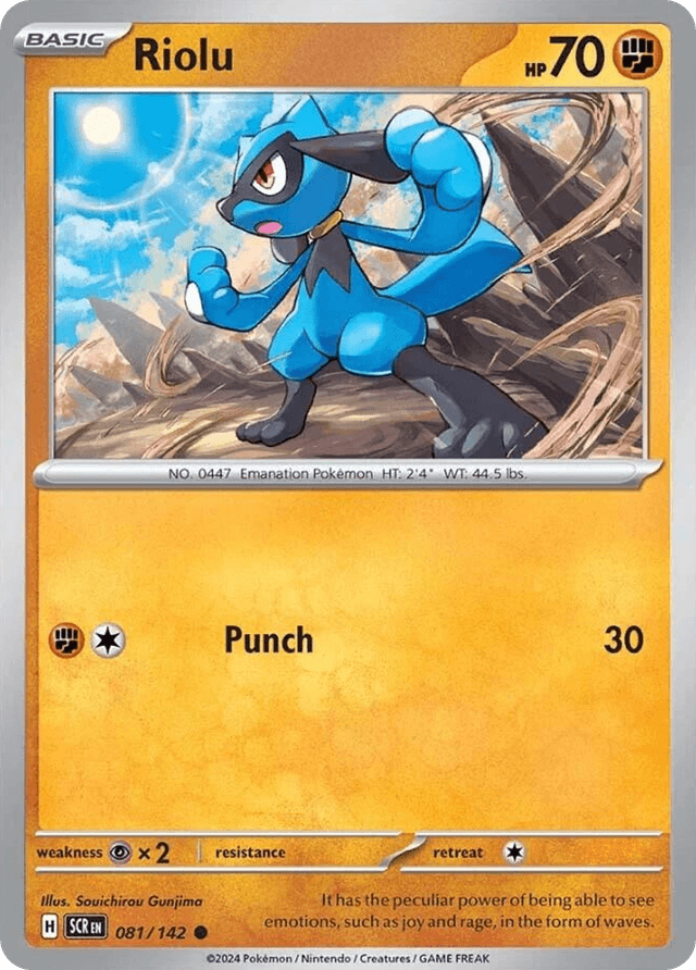 Carta Riolu 81/142 do set Stellar Crown — Pokémon TCG | Bynx
