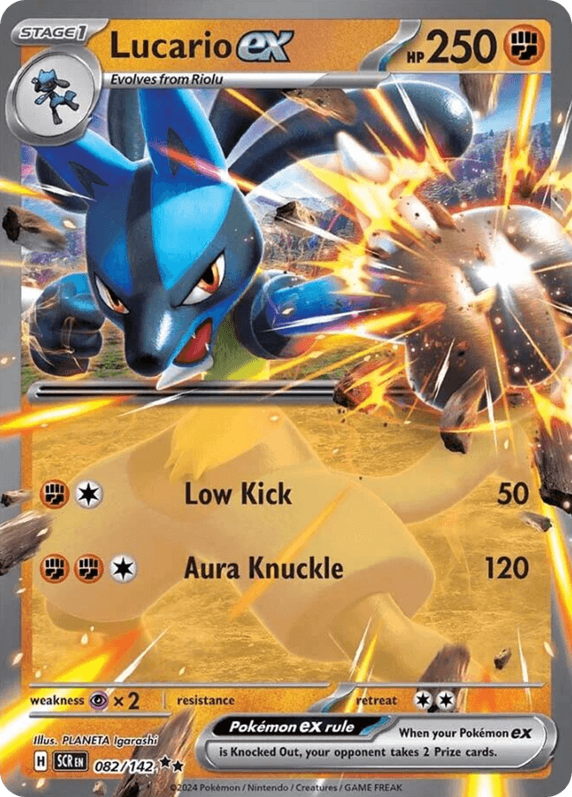 Carta Lucario ex 82/142 do set Stellar Crown — Pokémon TCG | Bynx