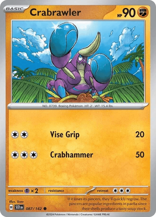 Carta Crabrawler 87/142 do set Stellar Crown — Pokémon TCG | Bynx