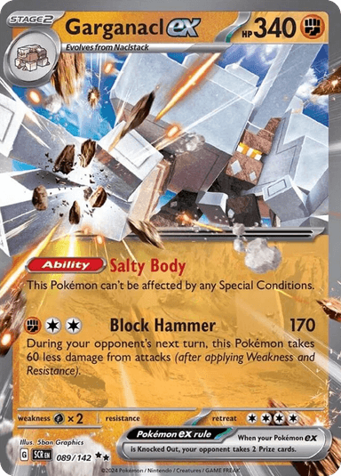 Carta Garganacl ex 89/142 do set Stellar Crown — Pokémon TCG | Bynx