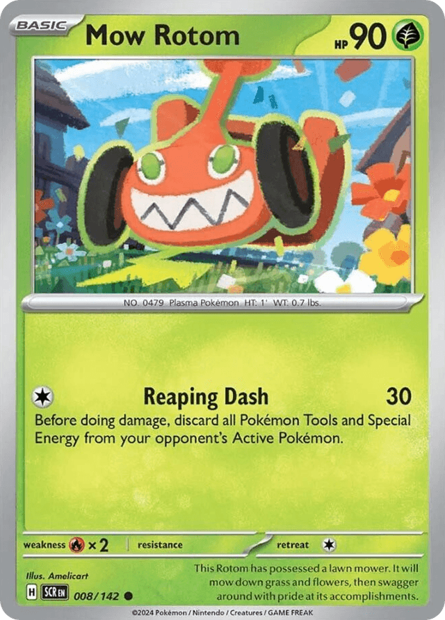 Carta Mow Rotom 8/142 do set Stellar Crown — Pokémon TCG | Bynx