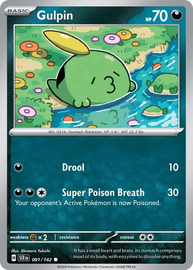Carta Gulpin 91/142 do set Stellar Crown — Pokémon TCG | Bynx