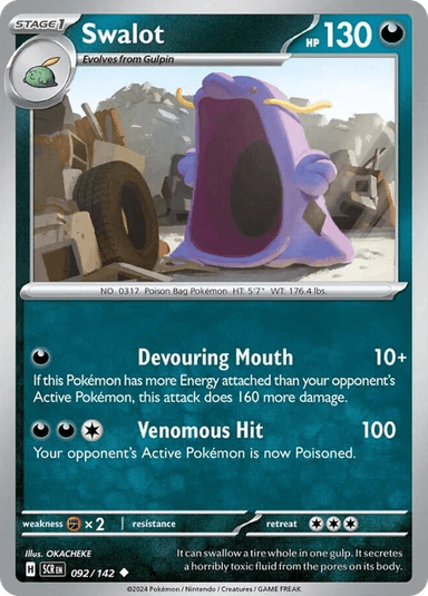 Carta Swalot 92/142 do set Stellar Crown — Pokémon TCG | Bynx