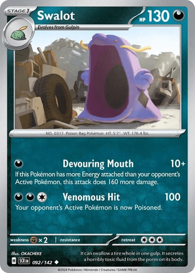 Carta Swalot 92/142 do set Stellar Crown — Pokémon TCG | Bynx