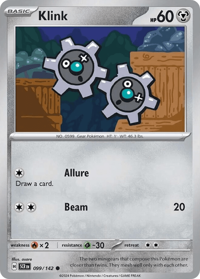 Carta Klink 99/142 do set Stellar Crown — Pokémon TCG | Bynx