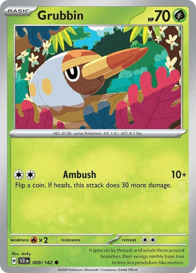 Carta Grubbin 9/142 do set Stellar Crown — Pokémon TCG | Bynx