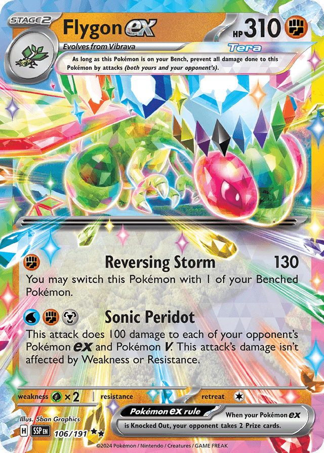 Carta Flygon ex 106/191 do set Surging Sparks — Pokémon TCG | Bynx