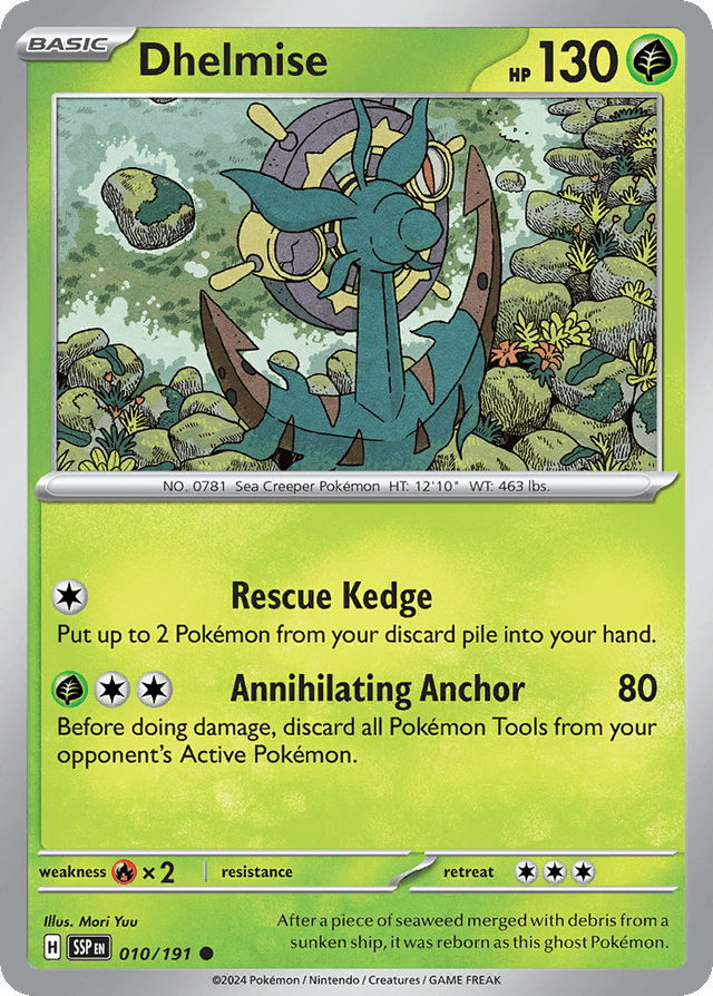 Carta Dhelmise 10/191 do set Surging Sparks — Pokémon TCG | Bynx