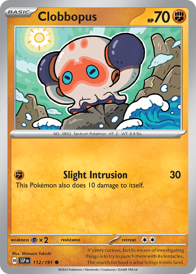 Carta Clobbopus 112/191 do set Surging Sparks — Pokémon TCG | Bynx