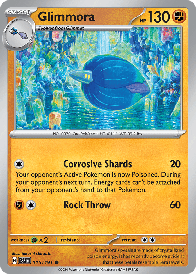 Carta Glimmora 115/191 do set Surging Sparks — Pokémon TCG | Bynx