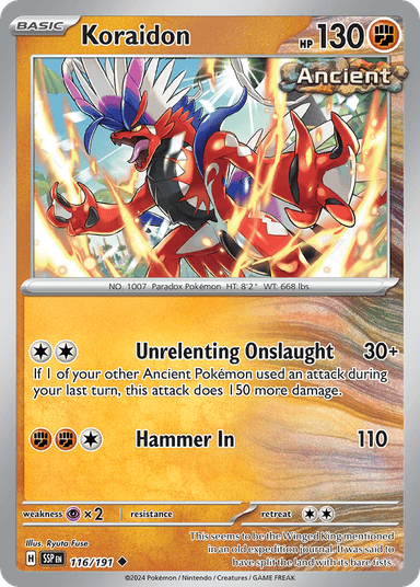 Carta Koraidon 116/191 do set Surging Sparks — Pokémon TCG | Bynx