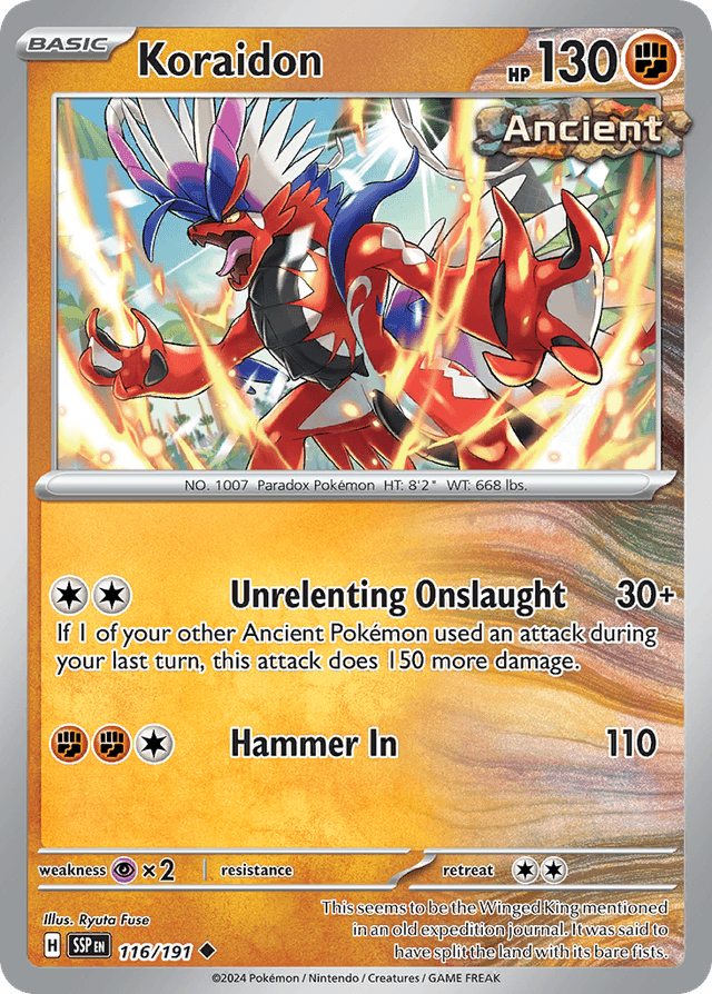 Carta Koraidon 116/191 do set Surging Sparks — Pokémon TCG | Bynx