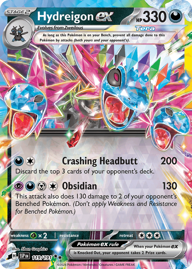 Carta Hydreigon ex 119/191 do set Surging Sparks — Pokémon TCG | Bynx