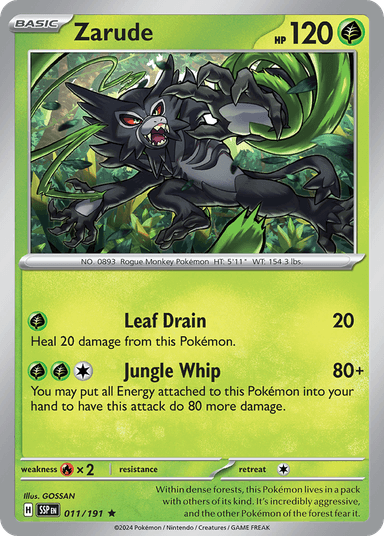 Carta Zarude 11/191 do set Surging Sparks — Pokémon TCG | Bynx