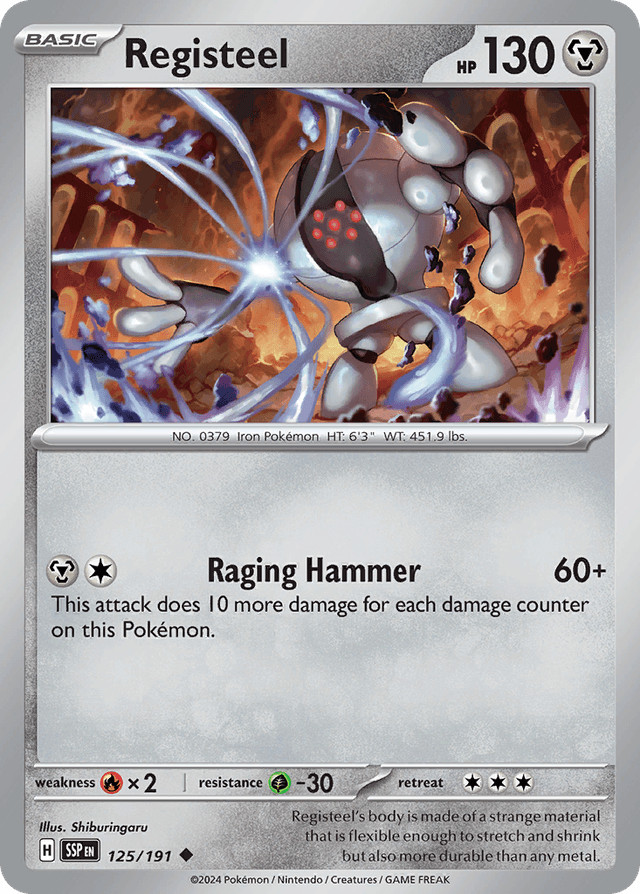Carta Registeel 125/191 do set Surging Sparks — Pokémon TCG | Bynx