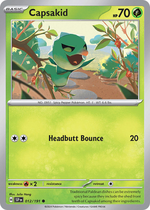 Carta Capsakid 12/191 do set Surging Sparks — Pokémon TCG | Bynx